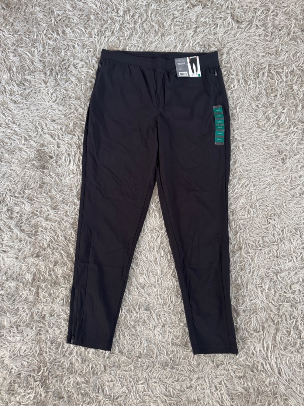 Berkley Jensen Black Men's Woven Nylon Pant